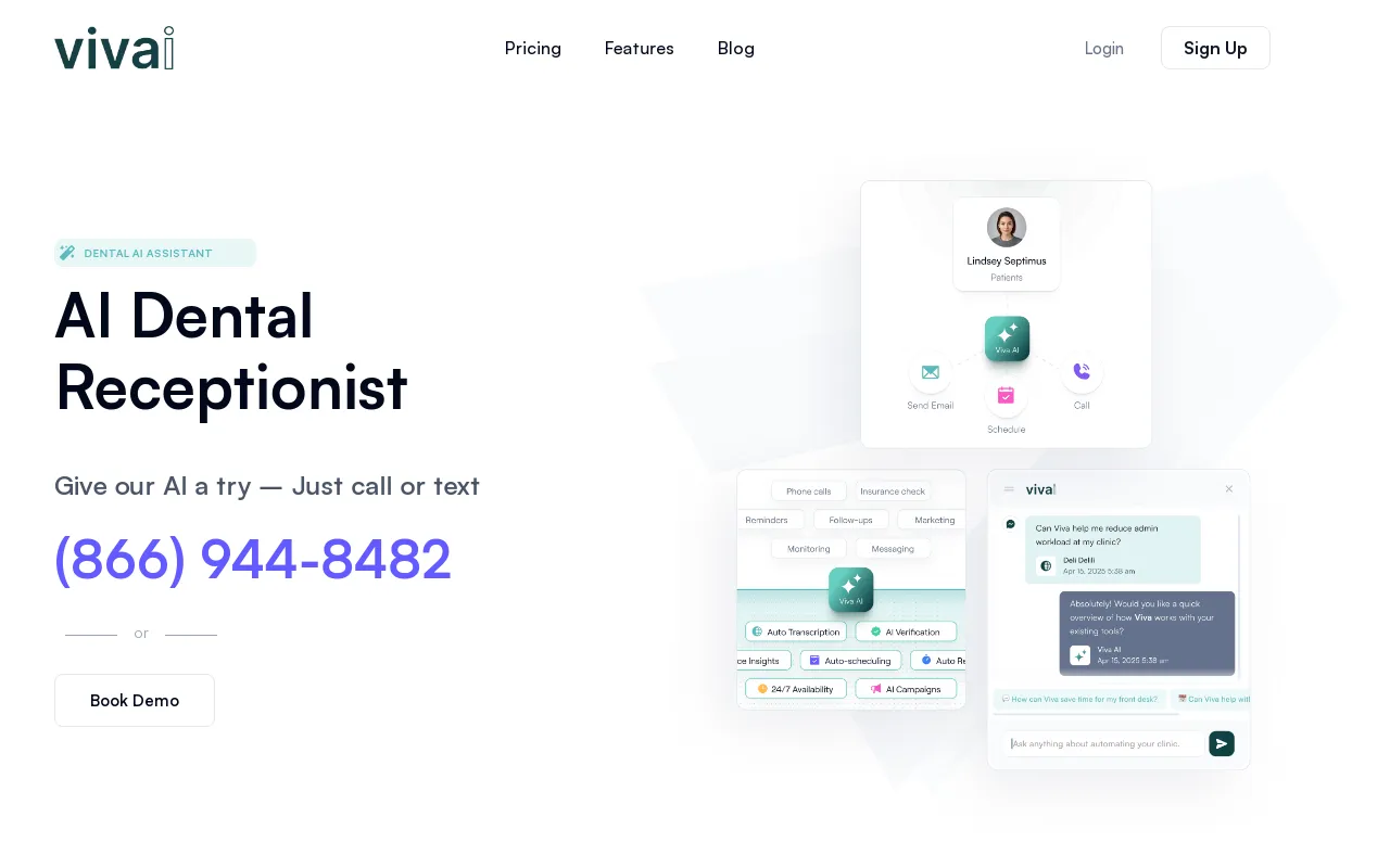 AI Dental Receptionist app, a project by our San Francisco automation consultants.